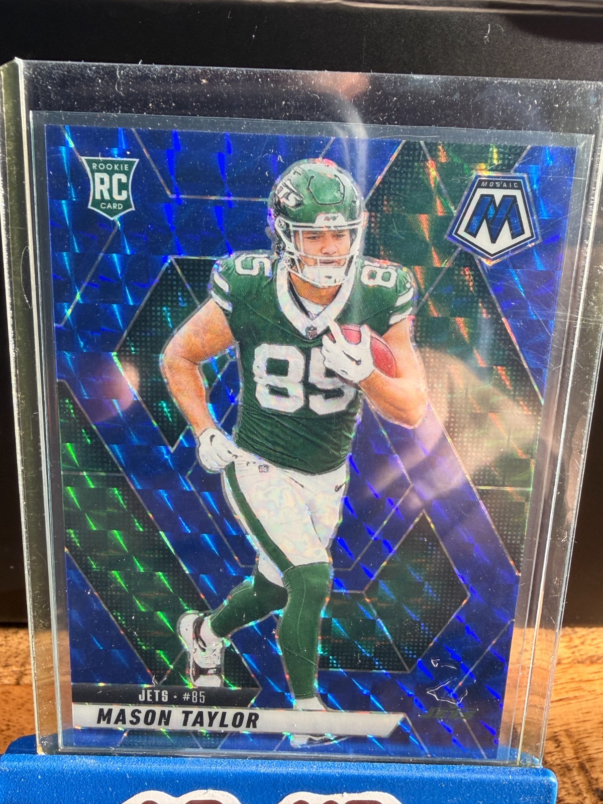 2025 Panini Mosaic Mason Taylor #324 Blue Prizm 5/99 RC **New York Jets**