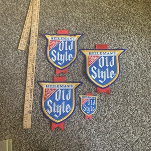 4 Vintage Heileman's Old Style Beer Embroidered Cloth Patch   