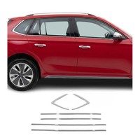 Fensterleisten Zierleisten FüR Skoda Kamiq 2019-2026 Edelstahl Chrom 6Tlg
