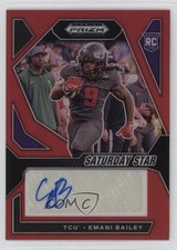 2024 Prizm Draft Picks Saturday Star Signatures Red /199 Emani Bailey Auto 10w8