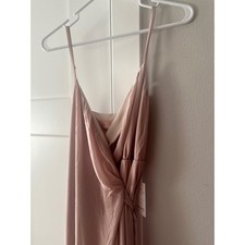 Show Me Your Mumu Bridesmaid Maxi Dress Pink Satin Spaghetti Strap Formal S