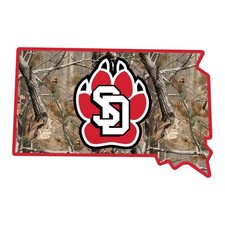 South Dakota Coyotes Realtree Camouflage Sticker/Magnet