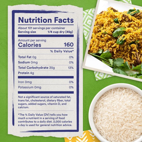Riso Basmati Puro, Riso Premium Aromatico e Autentico, Grande Sacchetto Richiudibile,... - Foto 6 di 7