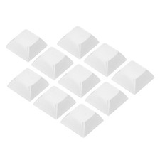 1U Blank Keycaps 10 Pack MX Keyboard Replacement Universal PBT Mechanical, White