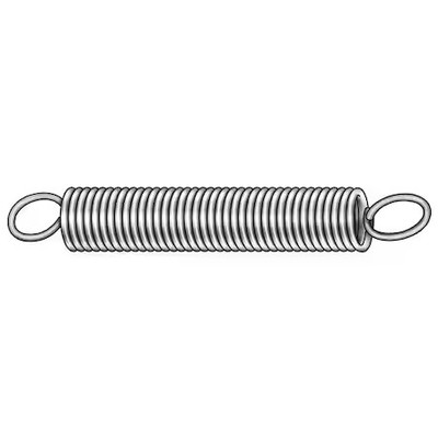 Ext Spring, Utility, Steel, 1 1/4 Oal, Pk12, Load (Lbs.): 3.79, 1Mzy4