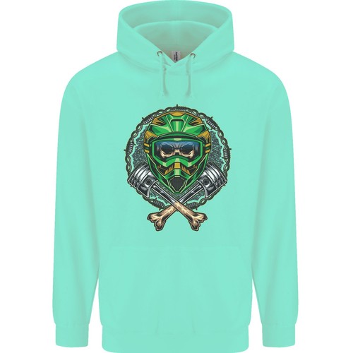 Motocross Skull Dirt Bike MotoX Childrens Kids Hoodie - Picture 16 of 37