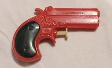Vintage 1960s Chemtoy Water Pistol Derringer Red & Black Cool Detail