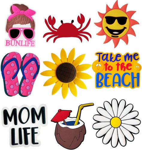 9Pcs Bogg Bag Accessories,Bogg Charms Beach Tote Rubber Bag,...