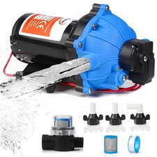 Upgraded Version 12V DC RV Fresh Water Pump, 7GPM 70PSI, Five Chamber Self-...