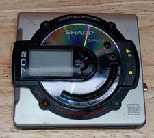 Sharp MD-MT702 MiniDisc MD Portable Recorder Player Silver For Parts Repair
