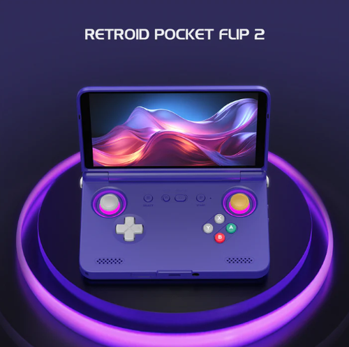Retroid Pocket Flip 2 Handheld OLED Screen, Hall Sticks, Android Emulation Beast