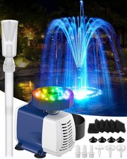 3-in-1 Submersible Pond Filter Pump Kit with Colorful Lights, 660GPH, Multi-Laye