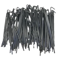 Black Aluminum Tie Wire for Chain Link Fence, 8 1/4" Long 9 Gauge (Bag of 100)