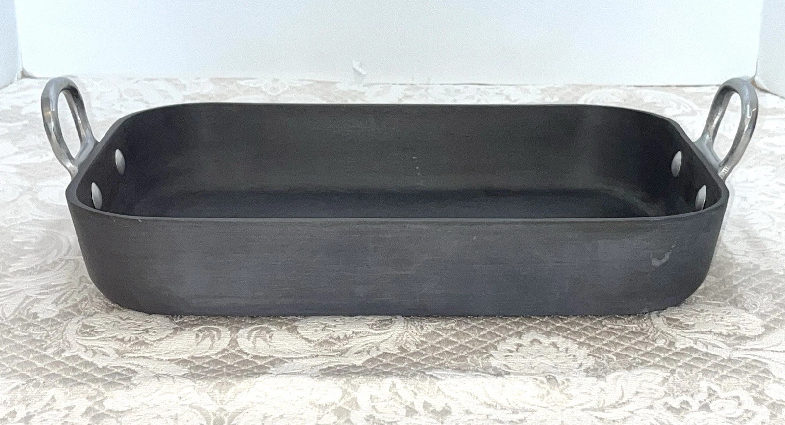 Vtg Magnalite GHC USA Hard Anodized Aluminum Baking Roasting Pan 15 1/2 X9 3/4X2