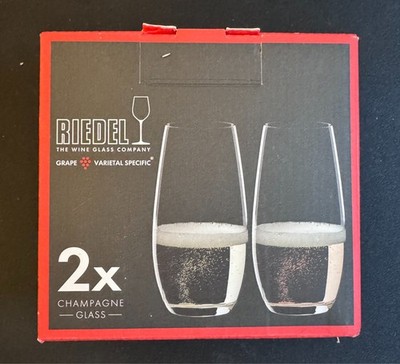 Riedel O Wine Tumbler Champagne Glass Stemless Crystal 2 Pieces 0414/28