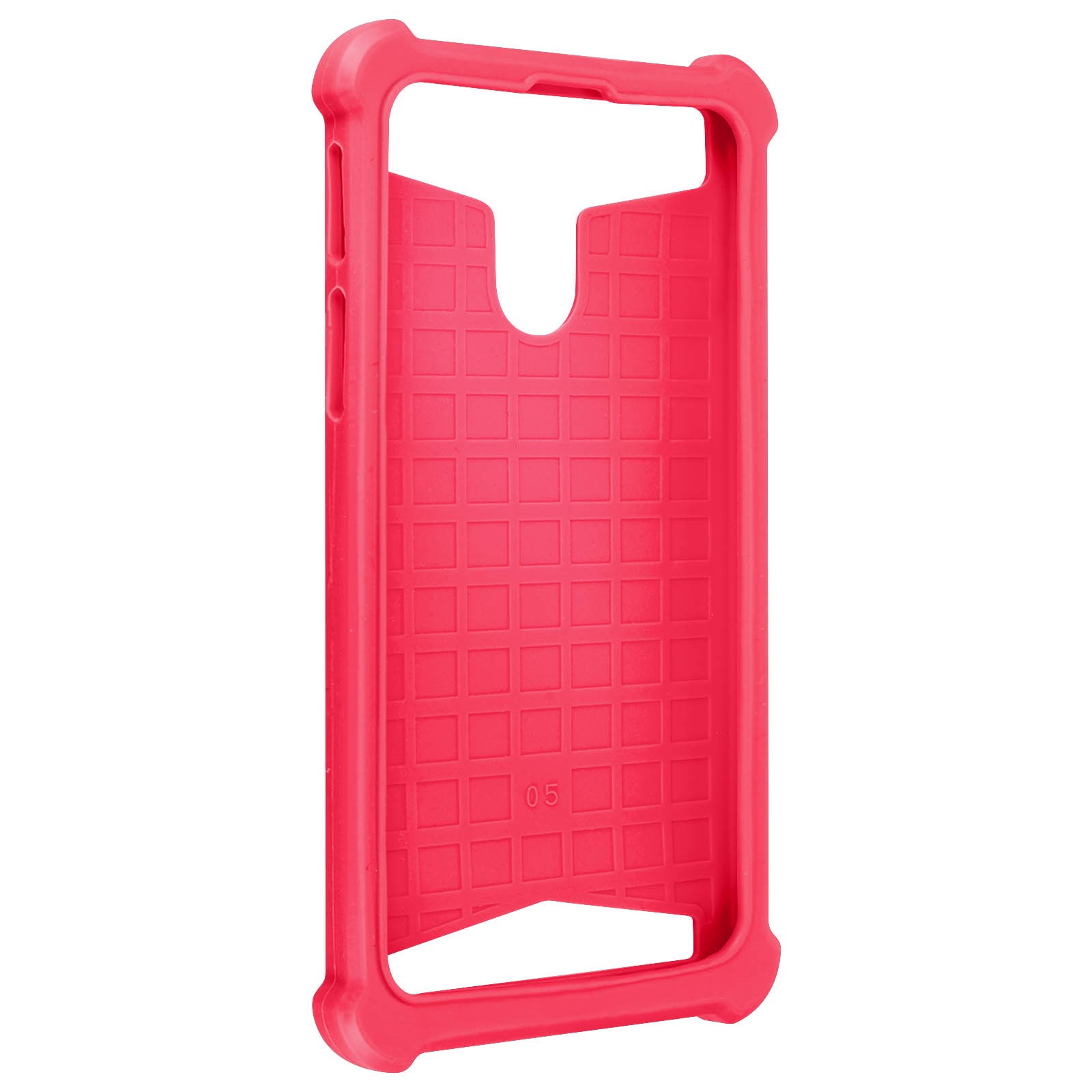 Coque universelle fuchsia antichoc avec amortisseur de chutes pour mobile 5.5