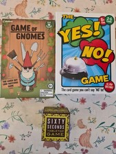 Game Bundle X3 Trivia Yes No Gnomes Family Kids Travel Board Games Excellent Fun