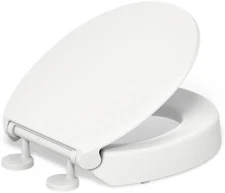 KOHLER 25876-0 Hyten 3" Height, Elevated Soft Close Round Toilet Round, White 
