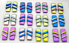 MATCHING PAIR Lot 24 pcs EARRINGS HANDMADE DICHROIC FUSED GLASS C17 CABOCHONS