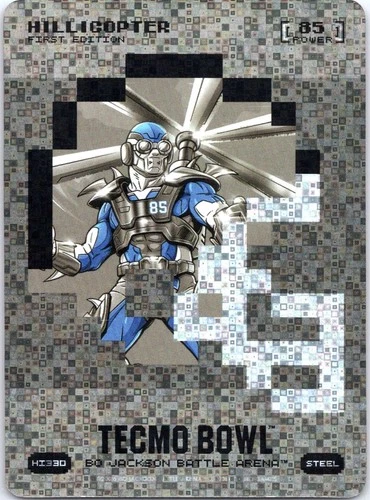 Bo Jackson Battle Arena Tecmo Bowl Hillicopter Steel Helmet Icon Drew Hill