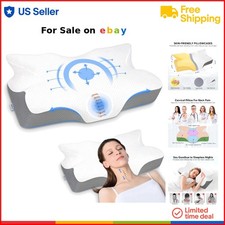 Cervical Neck Pillow Memory Foam Support Pain Relief for Side Back Stomach Sl...