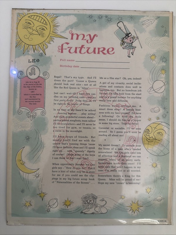 Vintage Nursery Decor My Future, Leo