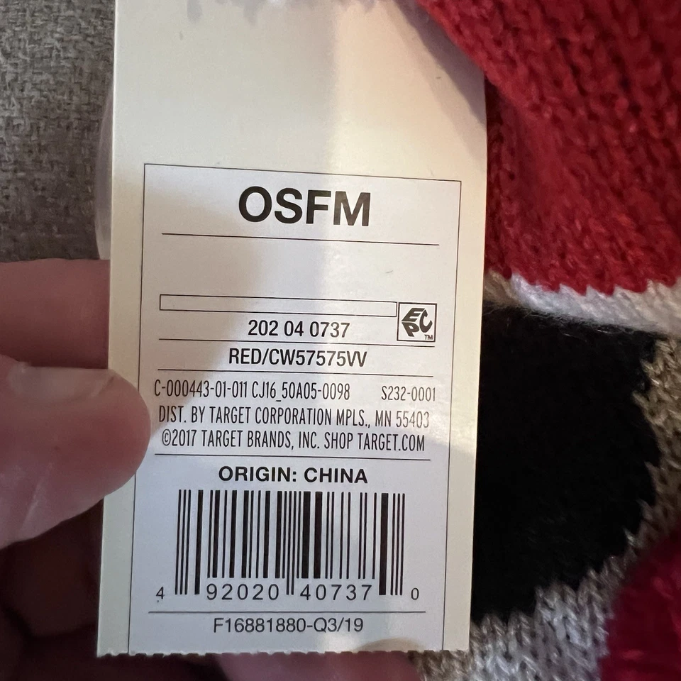 Sombrero de Papá Noel Cat & Jack con Gafas de Sol y Pom Pom Blanco, OSFM, NUEVO con Etiqueta, LINDO Foto 3 de 3