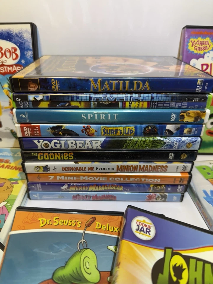 Dvd lot Of 15 Kid Movies Go Diego, Nickelodeon, Dr. Seuss, Bernstein Bears, More Foto 2 de 3