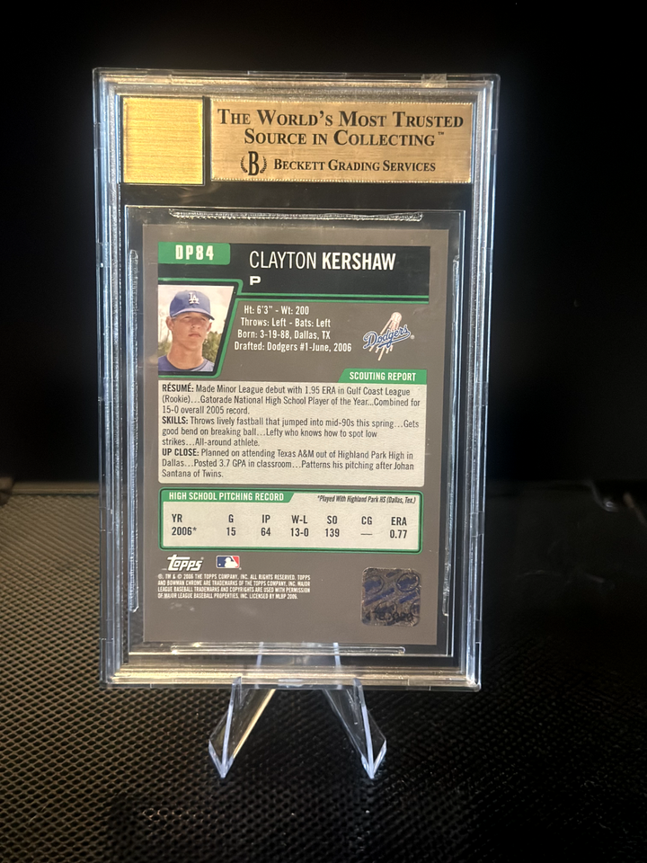 Carte Miguel Amaya 2019 Bowman Chrome RC Gold Shimmer /50 BGS 9.5 Autographiée
