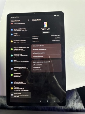 Samsung Galaxy Tab S6 Lite Tablet Schwarz Ohne Keyboard