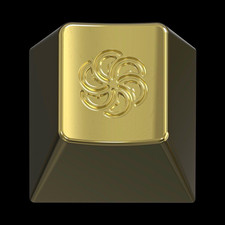 RAMA WORKS x Higanbana Flower Artisan Metal Brass Keycap Rare Pop 104 - New