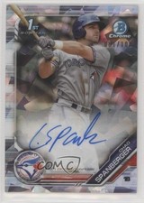 2019 Bowman Chrome Prospect Atomic Refractor 81/100 Chad Spanberger Auto 8c4