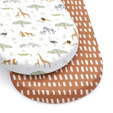 Fitted Baby Bassinet Sheets 2-Pack - Soft Cotton for Standard Mattresses