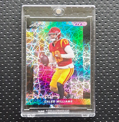 Leaf 2024 Vivid Lazer Caleb Williams #22 USC Chicago Bears Serial # 1/1
