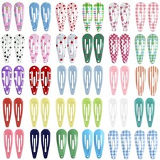 1Inch Snap Hair Clips 60Pcs Cartoon Small Clips for Little Girl Infant Baby 