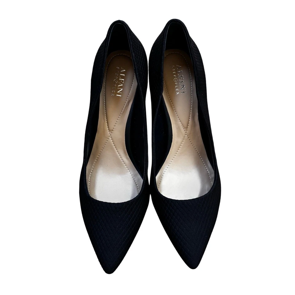 Alfani Step-flex Jeules 9.5W Negro Tacones Altos Zapatos Elegante Zapatos Clásicos Carrera Foto 3 de 4