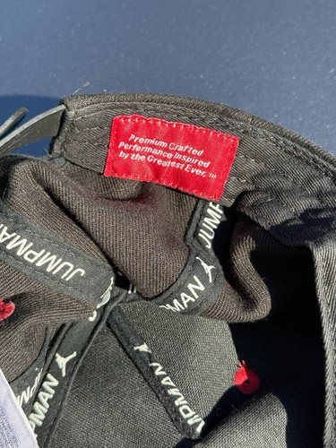 2006 Official Air Jordan Youth Baseball Cap Jumpman Snapback Flat Brim Hat Black - 第 7/7 張圖片