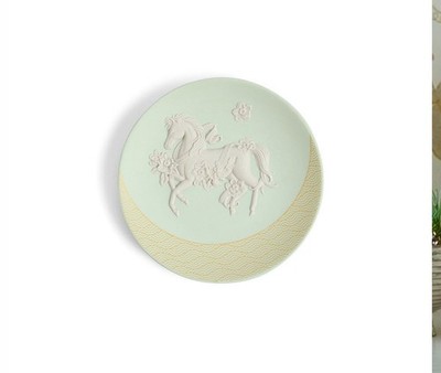 Wedgwood 2026 Eto Tray Horse Year Zodiac Collection Pale Green Jasperware 4.9''