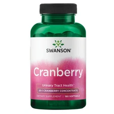Swanson Cranberry 20:1 Herbal Supplement, 180 Softgels