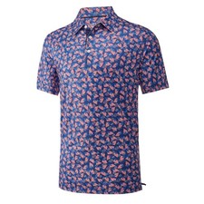 Golf Shirts for Men Dry Fit Moisture Wicking Casual Navy Fireworks American F...