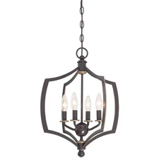 Middletown - Mini Chandelier 4 Light Downton Bronze/Gold in Transitional Style -