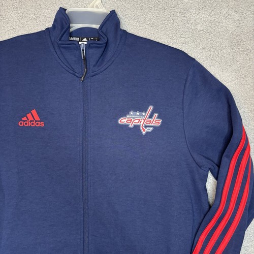 Washington Capitals Adidas NHL Hockey Full Zip Jacket Men's Adult Large Blue Red - Picture 3 of 12