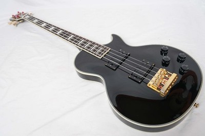 Grass Roots by ESP G-LB-52CC BLACK 2012 Les Paul Custom Bass Ship