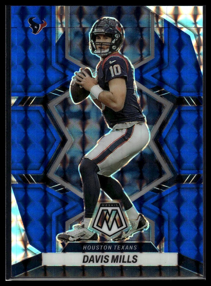 2022 Panini Mosaic #76 Davis Mills Mosaic Blue #/99 SN