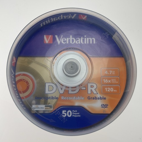 Verbatim LightScribe DVD-R Recordable Discs 4.7GB 50 Pack Vintage Computing - Picture 4 of 5