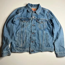 Levi’s Men’s Denim Trucker Jacket Blue Classic Jean Jacket Size M Vintage Look