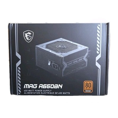 MSI MAG A650BN, Non-Modular Compact 650W Power Supply, 80+ Bronze, Low-Noise ...