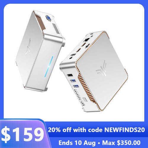 KAMRUI 4K Mini PC GK3Plus, Intel N5030 12GB LPDDR4 256GB M.2 SSD Win11 Pro WiFi5