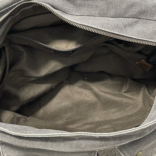 Lifewit Messenger Bag Gray Canvas Brown Leather Satchel Cross Body Shoulder - Picture 11 of 17