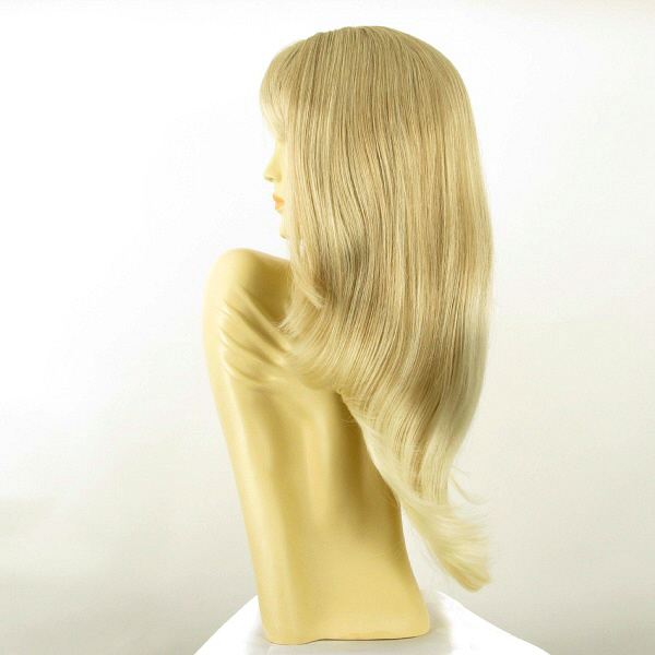 Perruque Longue Femme Blonde Foncée Kenta – Synthétique, Raie Libre, Taille 27, Neuve Avec étiquettes